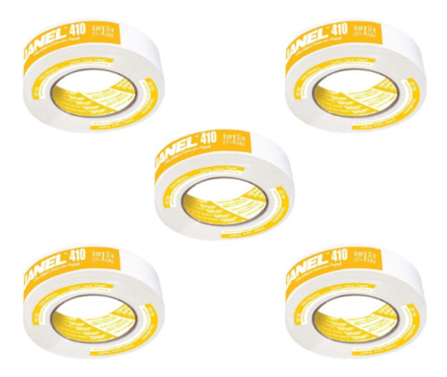 Pack 5 Cinta Doble Cara Janel 410 18mmx33m Papel Adhesiva Color Blanco