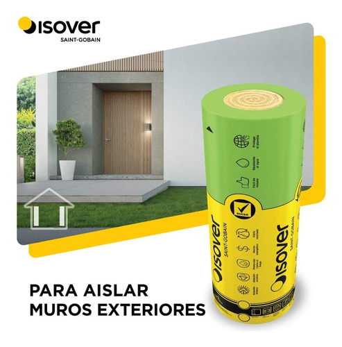 Lana De Vidrio Isover Rolac Plata Muros 100mm 8,4m2