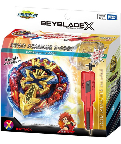 Takara Tomy Beyblade X Bx-00 Xeno Excalibur 3-60gf Rojo