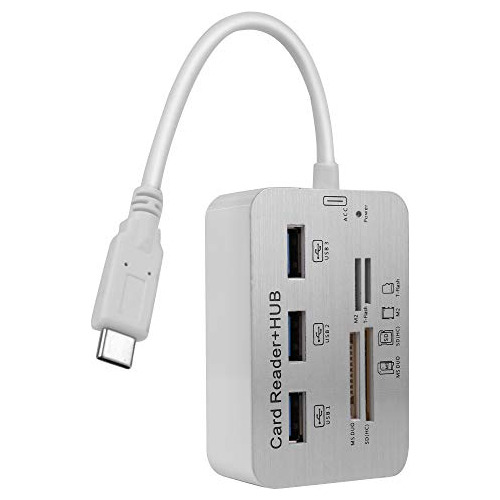 Lector De Tarjetas De Memoria Externa Usb C 3.0 De 3 Puertos