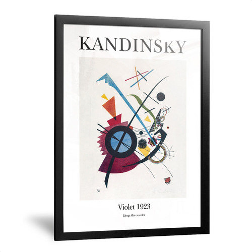 Cuadros Kandinsky Violeta Obra Viotet Enmarcado Vidrio 35x50