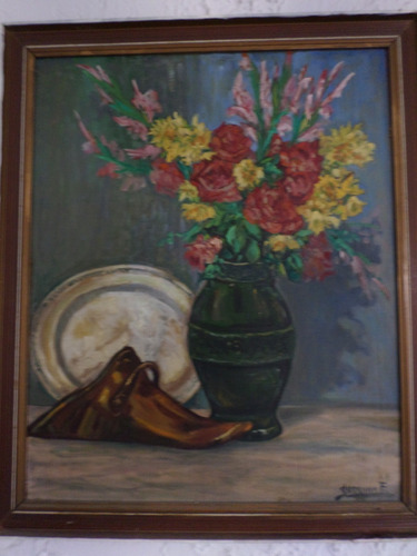 Pintor Manuel Serrano Fernandez Xx Oleo Sobre Tabla (Usado)