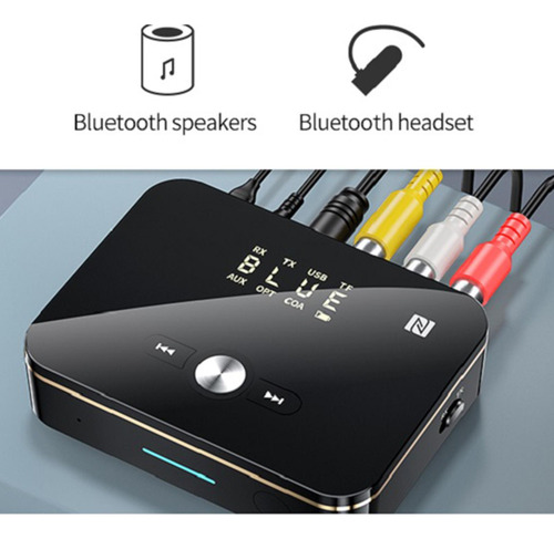 Receptor Transmisor Bluetooth 5,0 Con Control Remoto 2 En 1