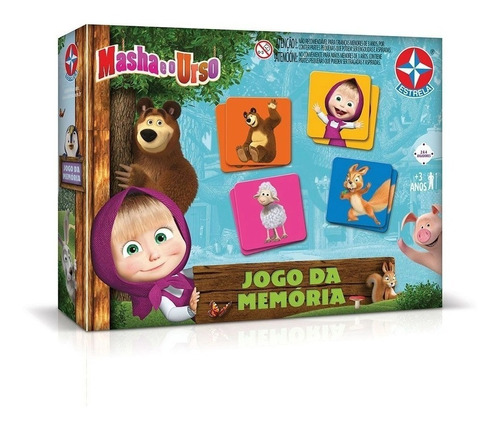 Jogo Memória Masha E O Urso - C/ 54 Cartas - Estrela 