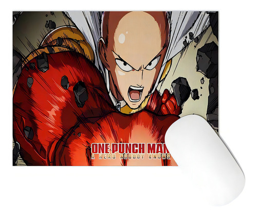 Mouse Pad Retangular Geek Anime Saitama One Punch Man