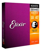 Comprar ' 2pz Cuerdas Elixir 11002 Nanoweb Guitarra Acustica 10-47