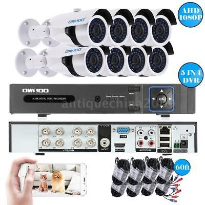 Alta Definici/ón Alertas Instantaneas Monitoreo Remoto del Tel/éfono Hybrid AHD//ONVIF IP//Analog//TVI//CVI//DVR CCTV OWSOO 8CH 1080P Grabadora de V/ídeo Ddigital DVR Soporta P2P