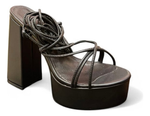 Sandalias De Plataforma Con Cordon
