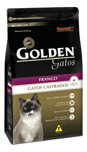 Golden Premium Especial Castrados Gato Frango Em Sacola 1kg