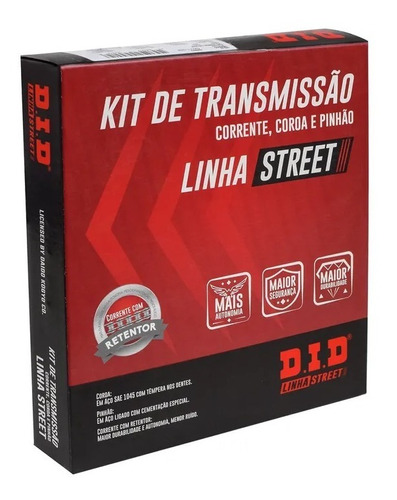 Kit Relação/transmissão Did Cg/fan 160 Com Retentor.