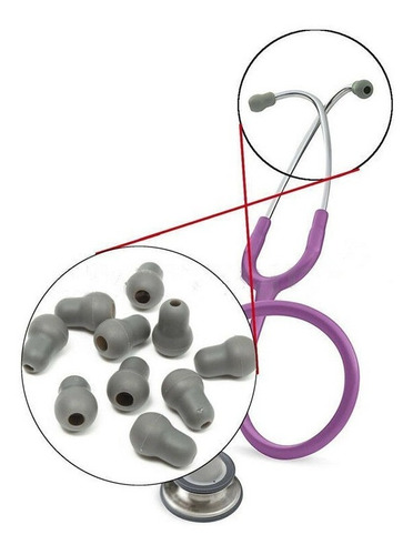 Imagen 5 de 5 de Olivas Fonendoscopio Littmann Blandas Lote 2 Pares Santiago