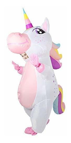 Disfraz Inflable Unicornio Para Adultos Divertidos De H...