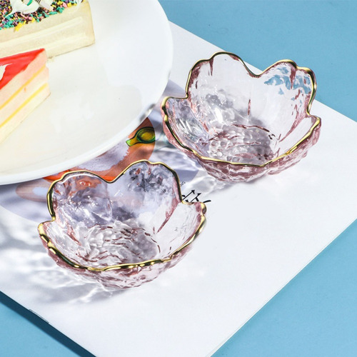 Cuencos Sakura Con Borde Dorado Para Ensalada De Helado