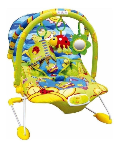 Imagem 1 de 1 de Cadeira de balanço para bebê Dican Alegria do jardim 3653 verde