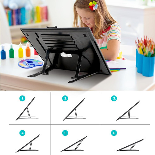 Mesa De Dibujo Luz Led Recargable Con Clip Magnetico A3