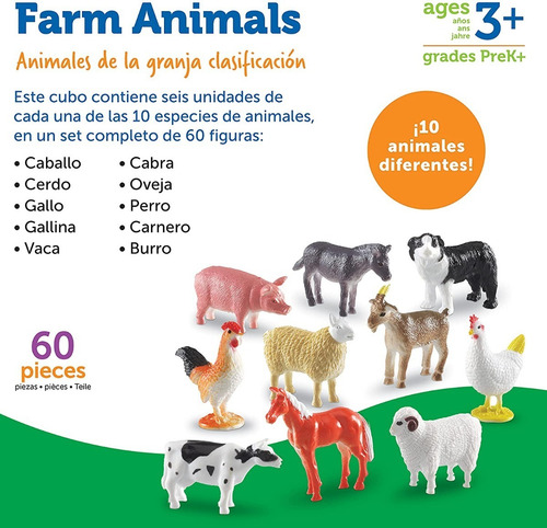Animales De La Granja 60 Unidades