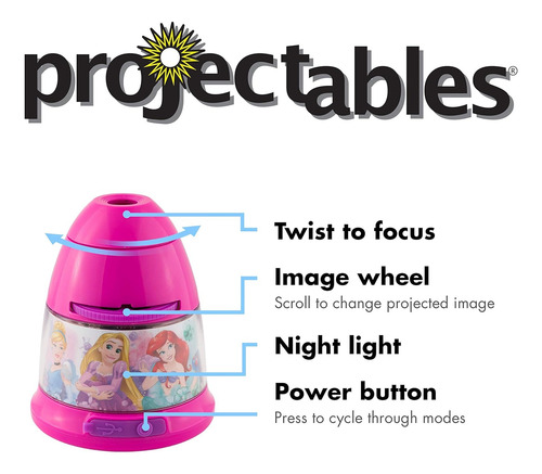 Disney Princess Projectables Luz Nocturna Led Para Niños