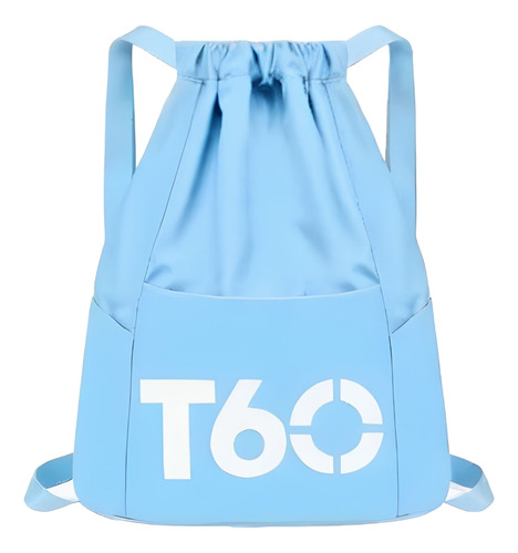Mochila esportiva T60 T60 Costas cor azul-celeste  design liso 10L
