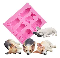 Comprar Fewo, 6 Cavidades, Silicona Para Dormir, Perro Corgi Y Bulld
