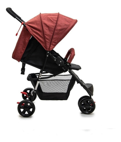Imagen 2 de 3 de Cochecito de 3 ruedas Love 297 rojo con chasis color plateado