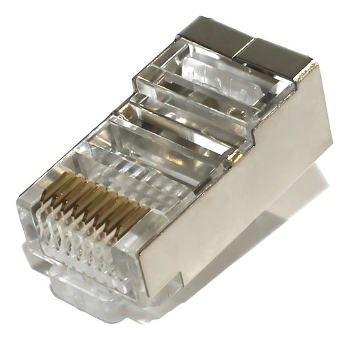 100 Conectores Rj45 Cat6 Blindado