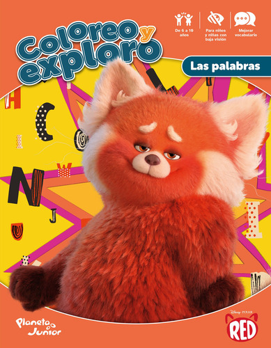 Coloreo Y Exploro Las Palabras: Red, De Disney. 6287572645, Vol. 1. Editorial Editorial Grupo Planeta, Tapa Blanda, Edición 2023 En Español, 2023