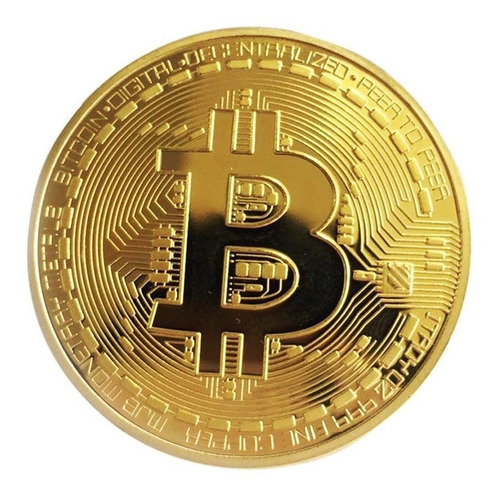 Moneda Conmemorativa Bitcoin Dorada ( Digital Decentralized)
