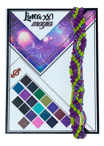 Pulsera Brazalete Macramé 6 Hilos Mágia