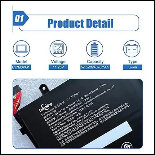 Dentsing Bateria L17m3pg1 P/ Lenovo Y530 Y540 Y740 Y545 Y740