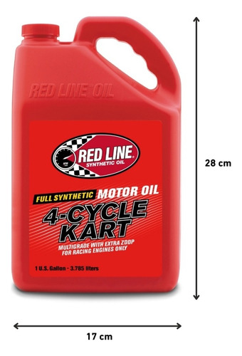 Aceite Sintetico Red Line Karts 4 Tiempos De Carreras 3 Gal