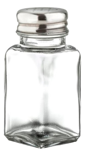 Set 2 Saleros De Cristal Cuadrado Liso 80 Ml