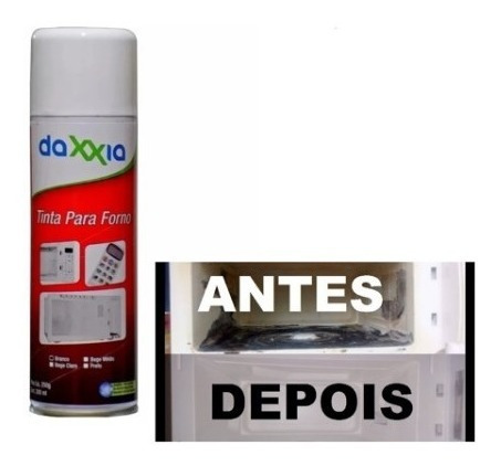 Imagem 2 de 2 de 12 Tinta Branca Alta Temperatura Forno Microondas 300 Ml