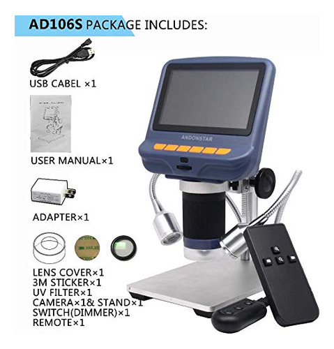 Microscopio De Soldadura Digital Andonstar Ad106s Con Un Aum