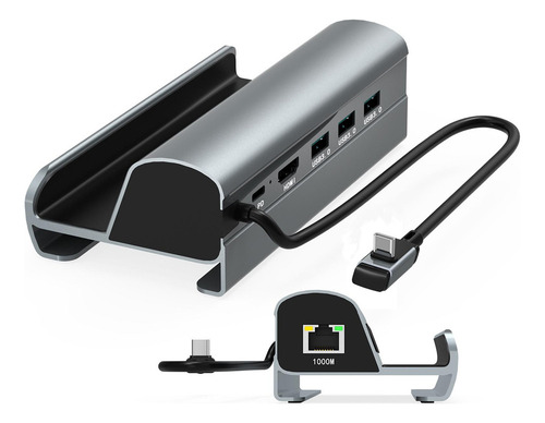 F Hub Usb 3.0 Multipuerto De 60 W Para Steam Deck