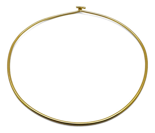 Colar Aro Choker Dourado Elegante - Estilo E Sofisticação