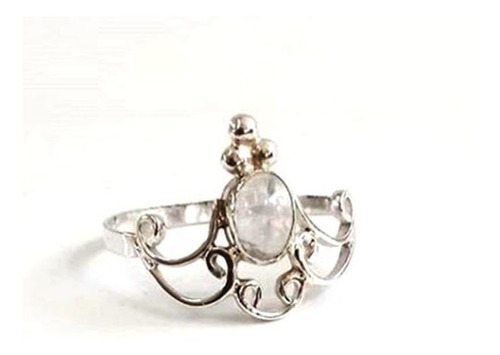 Anillo En Plata Con Piedra Luna. Adularia