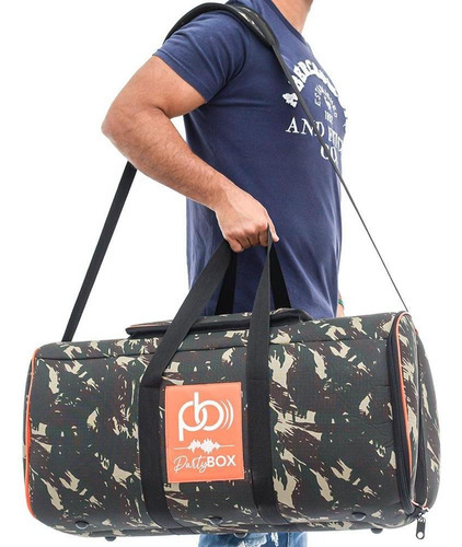 Case Bolsa Bag Som Partybox 300 Bolso Camuflada Almofadada Cor Verde Militar