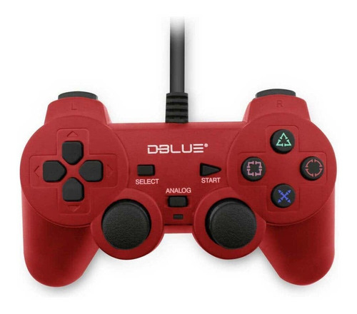 Joypad Usb Double Vibration Pc Rojo Dblu