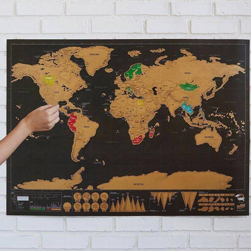 Mapa Mundi Raspable Scratch Map 42x30