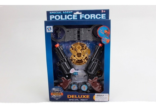 Set Policia Pistola C/sonido Y Luz 1733921