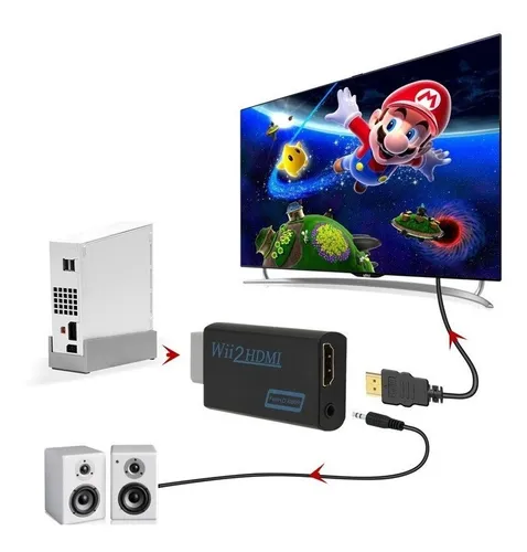 Full HD 1080P Adaptador Convertidor Compatible Con Wii A HDMI