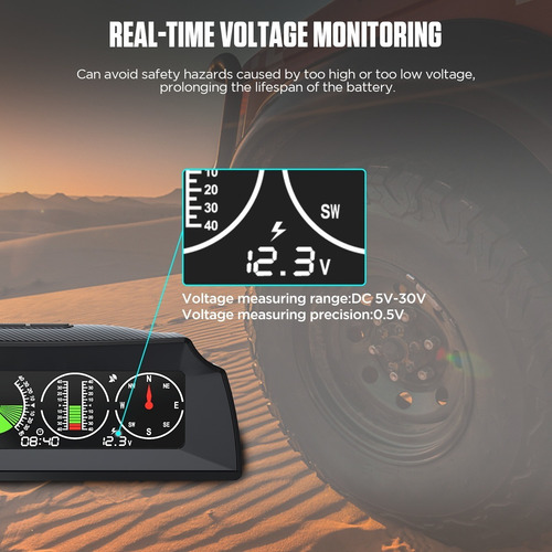 Medidor Velocidad X90 Gps Pendiente Inclinómetro Brújula 4x4