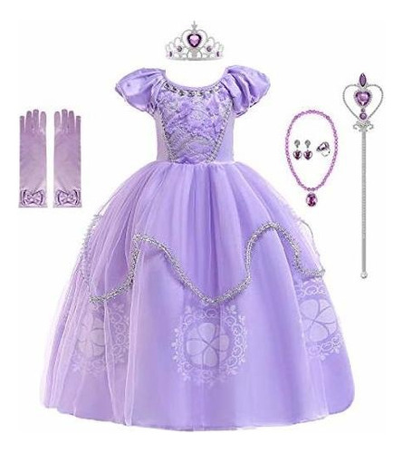 Hihcbf Niñas Rapunzel Princesa Sofia Disfraz Cumpleaños Navi