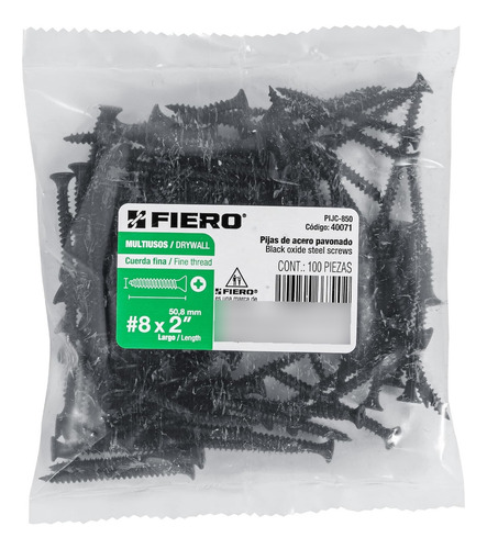 Pija Multiusos 8 X 2', Cuerda Cerrada, Caja Con 100 Piezas
