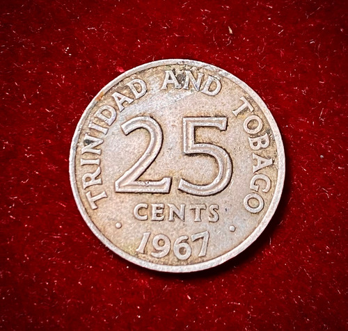 Moneda 25 Centavos Trinidad Y Tobago 1967 Km 4 (Usado)