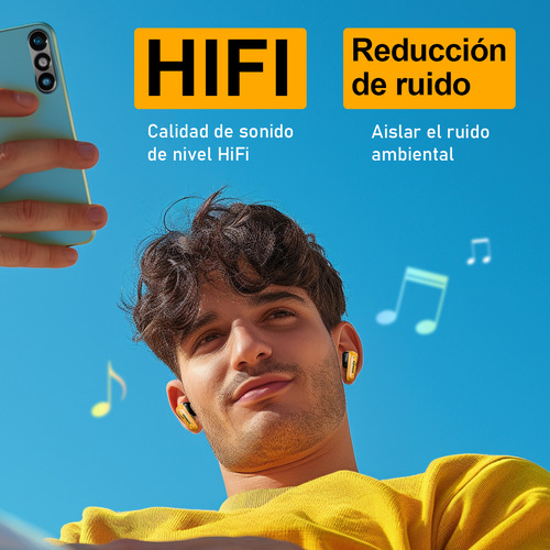 Auriculares inalámbricos Bluetooth Transformers TF-t35, color amarillo,para juegos con cancelación pasiva del ruido, sonido de alta fidelidad HD y baja latencia