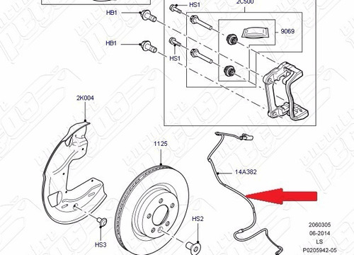 Sensor Pastilha Dianteira Discovery 4 3.0 S V6 Td 2010-2015