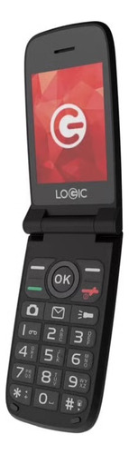 Teléfono Adulto Mayor Logic F11l 4g Tipo Almeja Negro