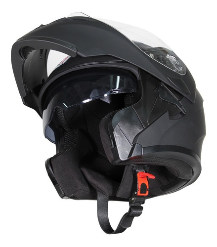 Imagen 2 de 8 de Casco Abatible Moto R7 Racing Unscarred Negro Mate Con Led