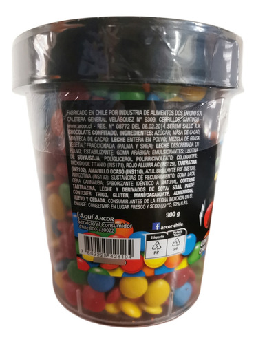 Rocklets 900g Arcor Chocolate Confitado | Pote Grande